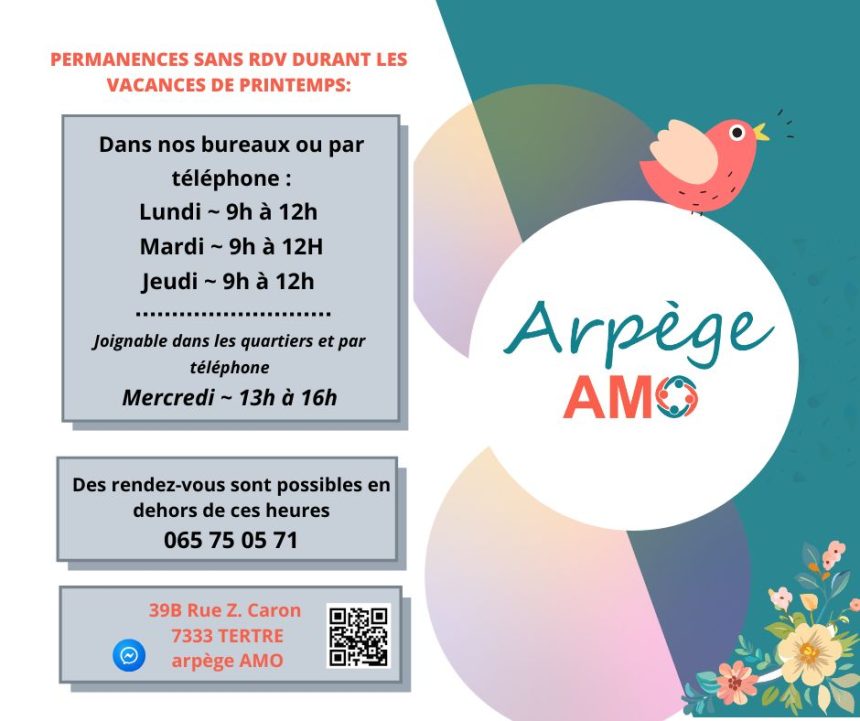 Nos permanences durant les congés de printemps