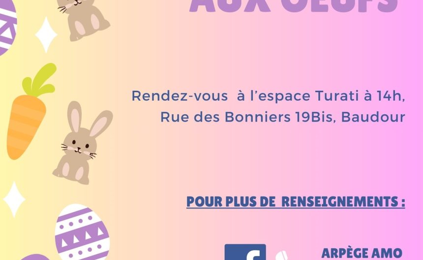 Chasse aux oeufs organisée à Baudour, le 08 avril 2026